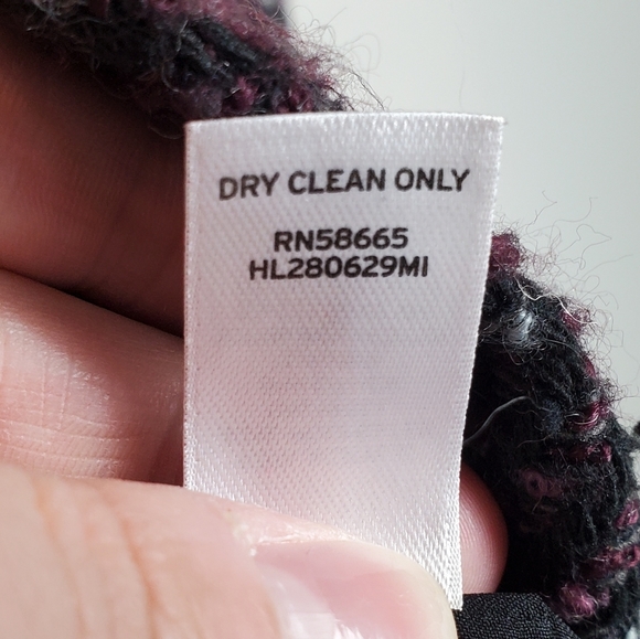 Hinge Black Purple Tweed Jacket Size XS - Picture 5 of 6